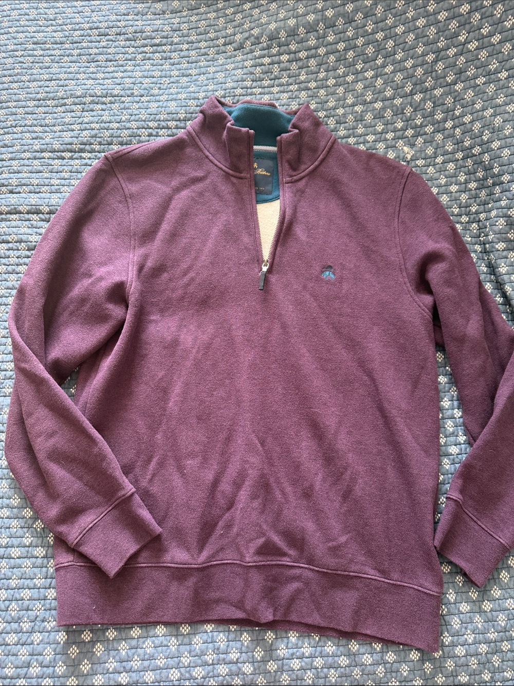 Brooks Brothers Plum Half-Zip Sweater